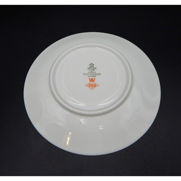 Tirschenreuth Bavaria The Elgin Teacup And Saucer Germany Silver Set of 2 - Picture 11 of 15